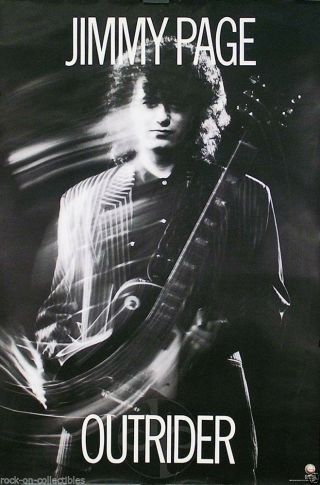 Led Zeppelin Jimmy Page 1988 Outrider Promo Poster