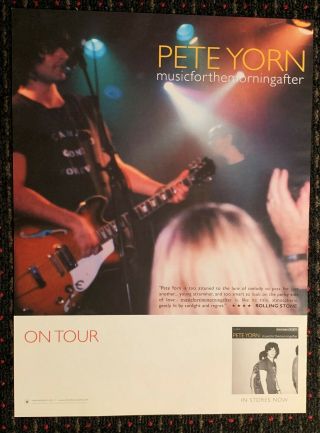 Pete Yorn Musicforthemorningafter 18x24 Record Store Promo Poster Columbia 2001