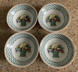 (4) Villeroy & Boch Anno 1748 " Basket " Germany 6 " Porcelain Soup/cereal Bowls