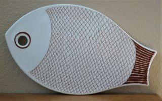Fish Shaped Trivet/cheese Board/plaque - Kaarina Aho For Arabia Of Finland