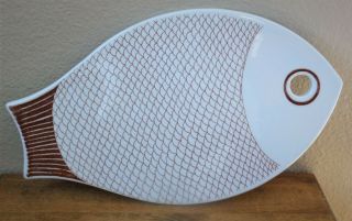Fish Shaped Trivet/Cheese Board/Plaque - Kaarina Aho for Arabia of Finland 3