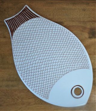 Fish Shaped Trivet/Cheese Board/Plaque - Kaarina Aho for Arabia of Finland 4