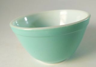 Vintage Pyrex Turquoise Aqua Blue 401 Bowl 1 1/2 Pt Mixing Nesting Oven Ware