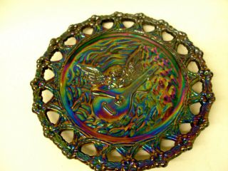 Rare Vintage Westmoreland Cherub Angel 7 " Amethyst Carnival Glass Plate 66/5000