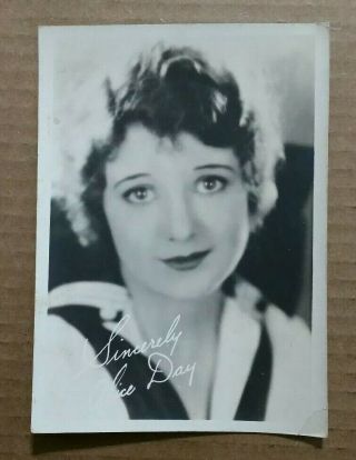 Alice Day (actress) Signed Promo Photo,  Vintage 1927