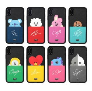 Bts Bt21 Official Card Pocket Bumper Phone Case Cover For Iphone 7/8 X/xs Xs Max