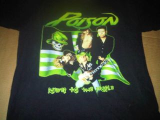 Poison Large Power To The People World Tour Shirt 2000 Crack A Smile Vtg