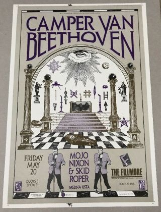 Camper Van Beethoven At The Fillmore Poster Proof | San Francisco 1988 Concert