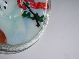 Peggy Karr Fused Glass Christmas Bowl Dish 4