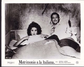 Sophia Loren Marcello Mastroianni Marriage Italian Style 1964 Movie Photo 23515