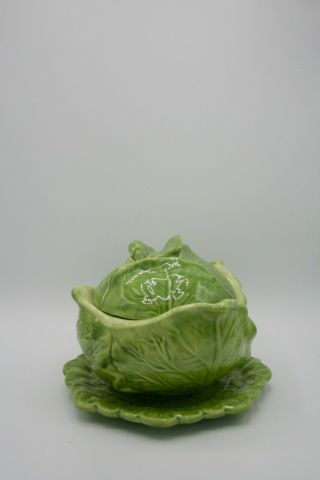 Vintage Holland Mold Cabbage Leaf Soup Tureen 2