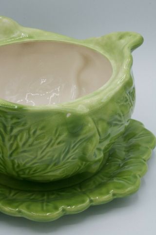 Vintage Holland Mold Cabbage Leaf Soup Tureen 3