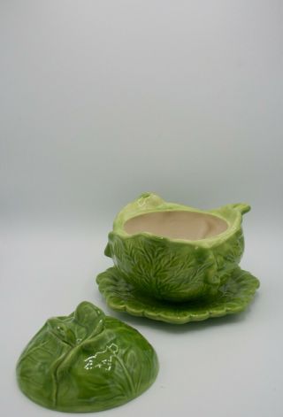 Vintage Holland Mold Cabbage Leaf Soup Tureen 4