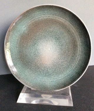 Vintage 1958 Modernist Studio Pottery Plate Signed A.  Boors Hill Pot - Estate Mcm
