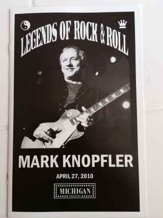 Mark Knopfler Ultra Rare Souvenir Program Dire Straits