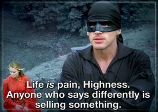 The Princess Bride Westley And Buttercup " Life Is Pain " Refrigerator Magnet