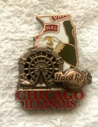 Hard Rock Chicago Hotel 2017 3d World Map Series Pin - Le 300