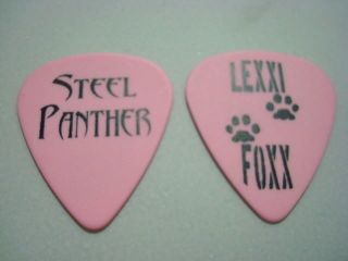 Steel Panther Guitar Pick Pink With Black Printing Lexxi Foxx 2011 Tour