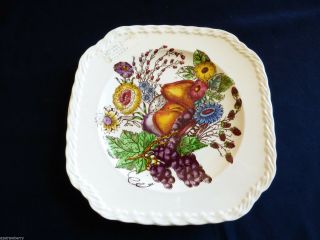1931 - 1956 Vernon Kilns Fruits Plate 8 " Hand Painted Made In Usa California