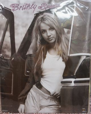 Britney Spears Black & White Poster Print 16x20 1999 Promo Truck Belly Young Hot