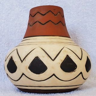 Weller Pottery Suevo Vase Southwestern Design C.  1910 Unmarked Red Clay