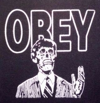 Patch - They Live / Obey - Canvas Screen Print - Horror / Sci - Fi,  80s Cult Movie