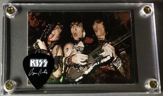 Kiss Animalize Era Card / Bruce Kulick Kiss Logo Esp Guitar Pick Display