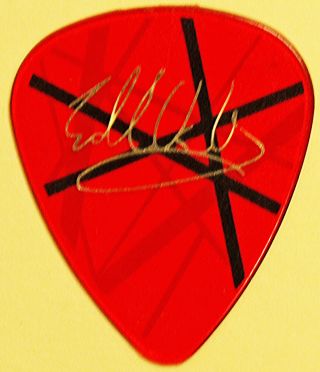 Van Halen 2004 Concert Tour Guitar Pick Evh Frankenstrat Red White Black Stripes