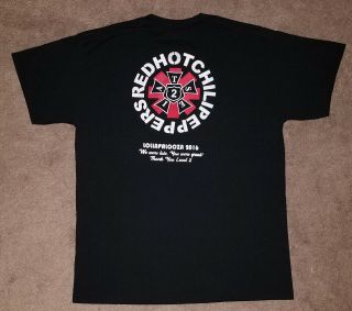 2016 Red Hot Chili Peppers Iatse Lollapalooza Local Crew T - Shirt Size Large