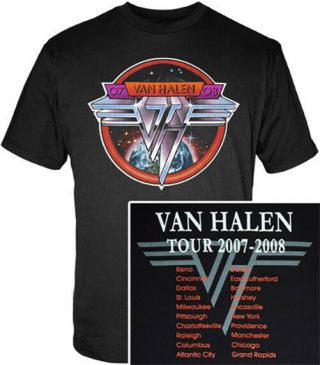 Van Halen Circle Logo 2007 2008 Tour Shirt - 3xl Official Xxxl Classic Roth