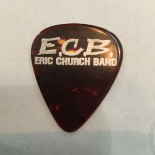 Eric Church Band Authentic Early Signature Guitar Pick Very Rare Stage