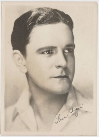 Glenn Tryon Vintage 1920s Era 5x7 Movie Star Fan Photo