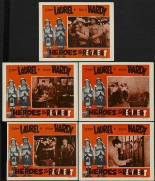 Laurel And Hardy Movie Lobby Cards Poster Vintage