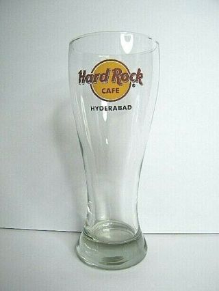 Hard Rock Cafe Pilsner Style Beer Glass - Hyderabad - Rare