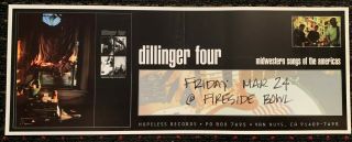 Dillinger Four Midwestern Songs Of The Americas 9x24 Promo Poster Punk 1998