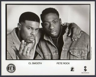 Cl Smooth & Pete Rock Rapper Rap Artist Orig Publicity Photo 8x10