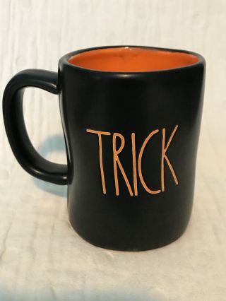 Rae Dunn Black And Orange Trick Or Treat Double Sided Mug 2017