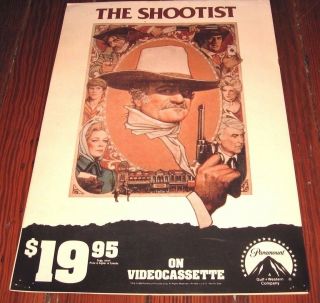 Vintage The Shootist & Goin South Movie Promo Display John Wayne Jack Nicholson
