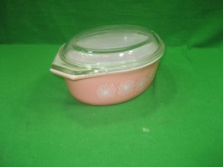 Corning Ware PYREX 043 Pink Daisy 1.  5 Quart Casserole Dish with Lid 943C 2