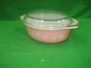 Corning Ware PYREX 043 Pink Daisy 1.  5 Quart Casserole Dish with Lid 943C 3