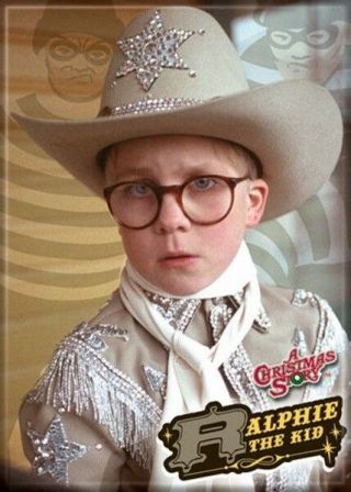 A Christmas Story Movie Ralphie As A Cowboy Photo Refrigerator Magnet