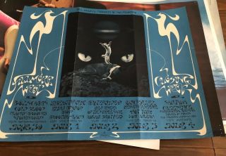 Vintage Fillmore West Bill Graham Concert Poster Lithograph 287 Grateful Dead