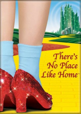 The Wizard Of Oz Ruby Slippers No Place Like Home Photo Refrigerator Magnet