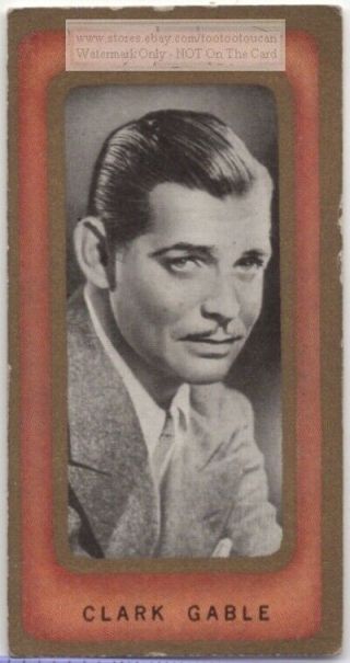 Clark Gable American Movie Star Film Actor 1930s Trade Ad Card