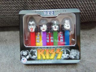 Kiss Pez Limited Edition 4pc Set In Collectors Tin Nib 2012 Live Nation Nisp