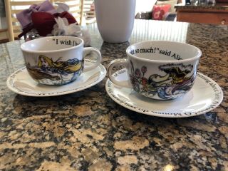 Alice In Wonderland Paul Cardew England Tea Cup & Saucer Set Classic Pair