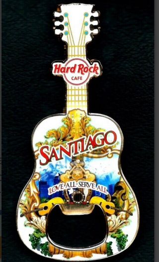 Hard Rock Cafe Santiago Chile Magnet Bottle Opener