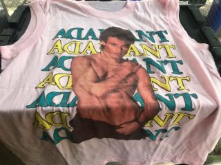 ADAM ANT - STRIP TOUR 1984 vintage pink concert shirt XL 21x23 rare 2