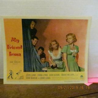 My Friend Irma Dean Martin,  Jerry Lewis,  Marie Wilson Lobby Card (1949)