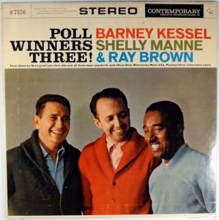 Poll Winners Three - Barney Kessel Ray Brown Shelly Manne - Black Dg Stereo Lp
